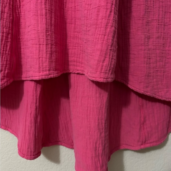 Anthropologie Daily Practice Pink Sleeveless High-Low Cotton Sundress w/ Pockets - Picture 10 of 16